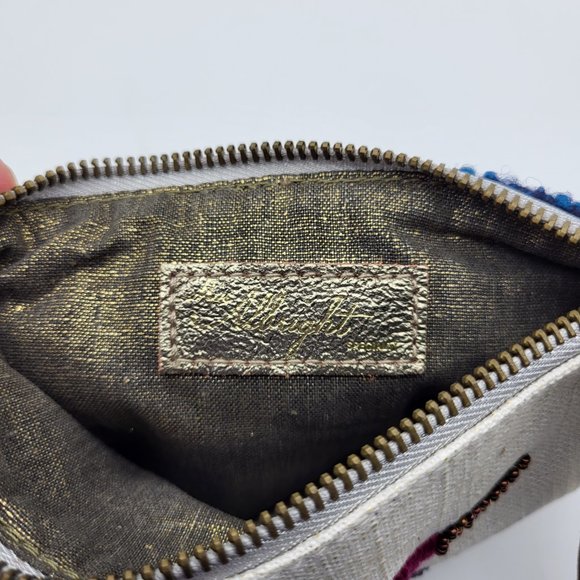 Anthropologie Miss Albright Embroidered Embellished "F" wristlet, NWT - Picture 4 of 6